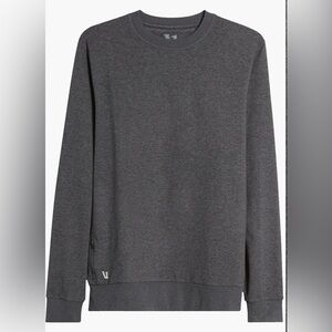 Vuori Men's Charcoal Heather Ponto Performance Crew NWT